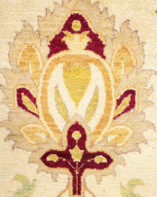 Traditional Mogul Ivory Wool Area Rug 7' 10" x 10' 5" - Solo Rugs