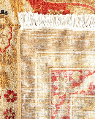 Traditional Mogul Yellow Wool Area Rug 8' 2" x 10' 1" - Solo Rugs
