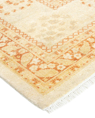 Traditional Mogul Ivory Wool Area Rug 8' 4" x 10' 6" - Solo Rugs