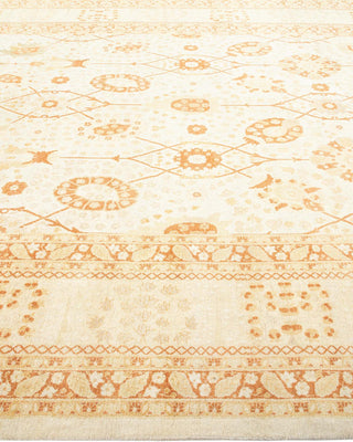 Traditional Mogul Ivory Wool Area Rug 8' 4" x 10' 6" - Solo Rugs
