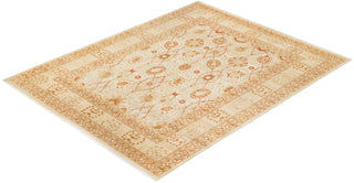 Traditional Mogul Ivory Wool Area Rug 8' 4" x 10' 6" - Solo Rugs