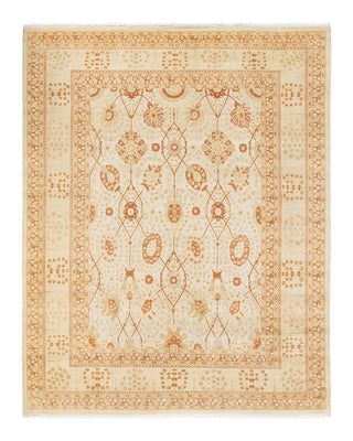 Traditional Mogul Ivory Wool Area Rug 8' 4" x 10' 6" - Solo Rugs