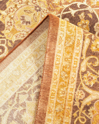 Traditional Mogul Yellow Wool Area Rug 8' 1" x 11' 1" - Solo Rugs