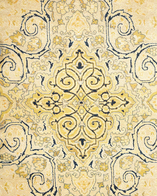 Traditional Mogul Ivory Wool Area Rug 8' 2" x 10' 2" - Solo Rugs