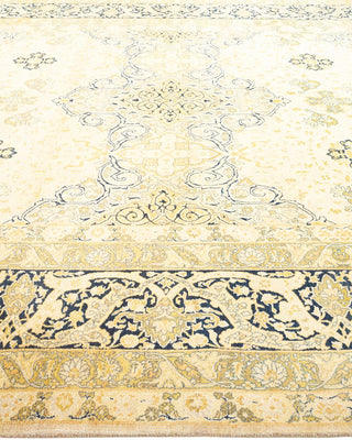 Traditional Mogul Ivory Wool Area Rug 8' 2" x 10' 2" - Solo Rugs