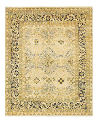 Traditional Mogul Ivory Wool Area Rug 8' 2" x 10' 2" - Solo Rugs