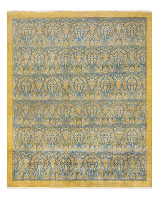 Traditional Mogul Green Wool Area Rug 8' 3" x 10' 0" - Solo Rugs