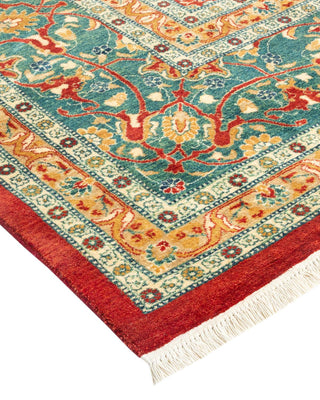 Traditional Mogul Orange Wool Area Rug 8' 0" x 10' 3" - Solo Rugs