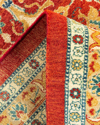 Traditional Mogul Orange Wool Area Rug 8' 0" x 10' 3" - Solo Rugs