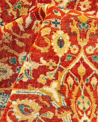 Traditional Mogul Orange Wool Area Rug 8' 0" x 10' 3" - Solo Rugs