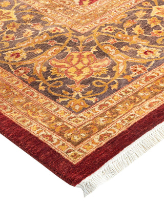 Traditional Mogul Red Wool Area Rug 8' 4" x 10' 2" - Solo Rugs