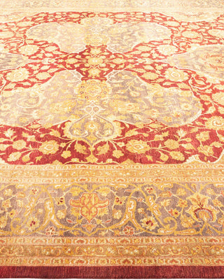 Traditional Mogul Red Wool Area Rug 8' 4" x 10' 2" - Solo Rugs