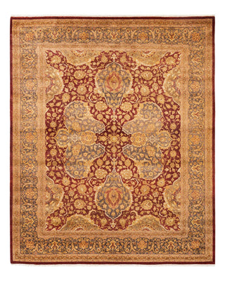 Traditional Mogul Red Wool Area Rug 8' 4" x 10' 2" - Solo Rugs