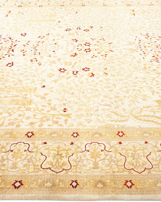 Traditional Mogul Ivory Wool Area Rug 8' 1" x 10' 8" - Solo Rugs