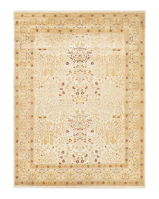 Traditional Mogul Ivory Wool Area Rug 8' 1" x 10' 8" - Solo Rugs