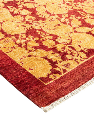Traditional Mogul Red Wool Area Rug 6' 2" x 8' 7" - Solo Rugs