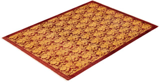 Traditional Mogul Red Wool Area Rug 6' 2" x 8' 7" - Solo Rugs