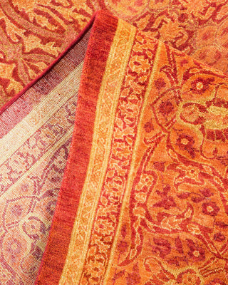 Traditional Mogul Orange Wool Area Rug 6' 4" x 9' 2" - Solo Rugs