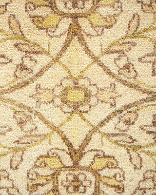 Traditional Mogul Green Wool Area Rug 9' 4" x 12' 1" - Solo Rugs