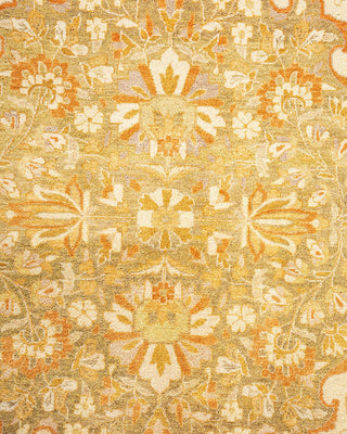 Traditional Mogul Ivory Wool Area Rug 9' 1" x 12' 0" - Solo Rugs