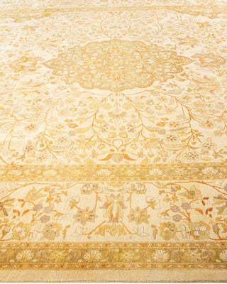 Traditional Mogul Ivory Wool Area Rug 9' 1" x 12' 0" - Solo Rugs