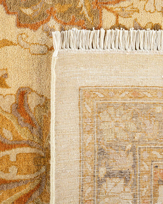 Traditional Mogul Ivory Wool Area Rug 9' 1" x 12' 0" - Solo Rugs