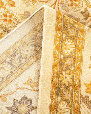 Traditional Mogul Ivory Wool Area Rug 9' 1" x 12' 0" - Solo Rugs