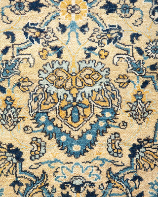 Traditional Mogul Yellow Wool Area Rug 8' 3" x 10' 3" - Solo Rugs