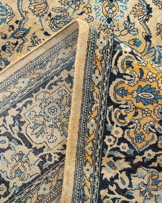 Traditional Mogul Yellow Wool Area Rug 8' 3" x 10' 3" - Solo Rugs