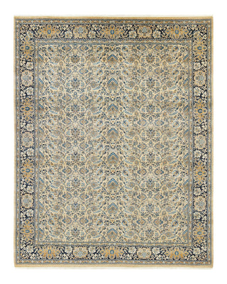 Traditional Mogul Yellow Wool Area Rug 8' 3" x 10' 3" - Solo Rugs