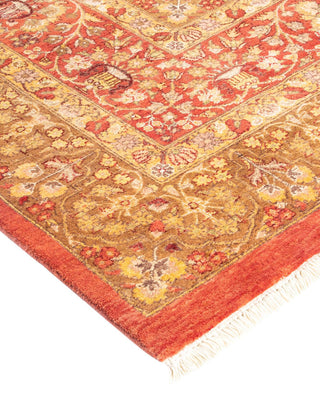 Traditional Mogul Orange Wool Area Rug 8' 3" x 10' 4" - Solo Rugs