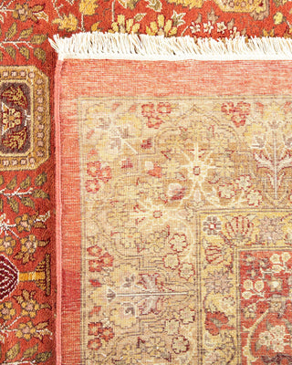 Traditional Mogul Orange Wool Area Rug 8' 3" x 10' 4" - Solo Rugs