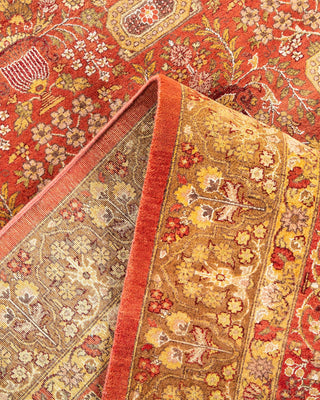 Traditional Mogul Orange Wool Area Rug 8' 3" x 10' 4" - Solo Rugs