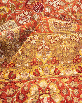 Traditional Mogul Orange Wool Area Rug 8' 3" x 10' 4" - Solo Rugs