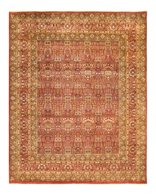 Traditional Mogul Orange Wool Area Rug 8' 3" x 10' 4" - Solo Rugs