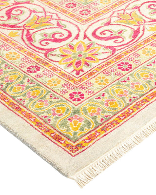 Traditional Mogul Ivory Wool Area Rug 8' 0" x 10' 1" - Solo Rugs