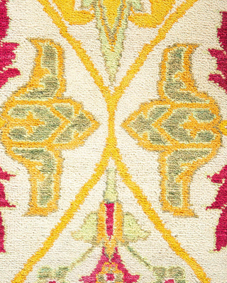 Traditional Mogul Ivory Wool Area Rug 8' 0" x 10' 1" - Solo Rugs