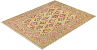 Traditional Mogul Ivory Wool Area Rug 8' 0" x 10' 1" - Solo Rugs