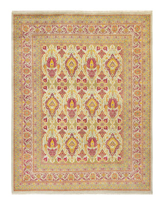 Traditional Mogul Ivory Wool Area Rug 8' 0" x 10' 1" - Solo Rugs