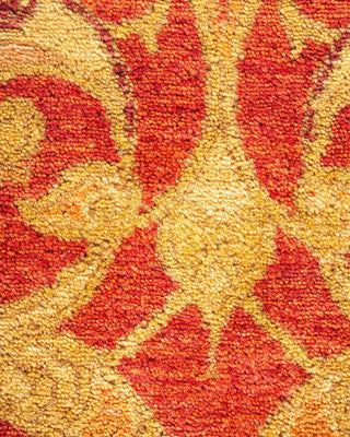 Traditional Mogul Orange Wool Area Rug 7' 10" x 10' 2" - Solo Rugs