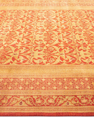 Traditional Mogul Orange Wool Area Rug 7' 10" x 10' 2" - Solo Rugs