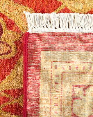 Traditional Mogul Orange Wool Area Rug 7' 10" x 10' 2" - Solo Rugs