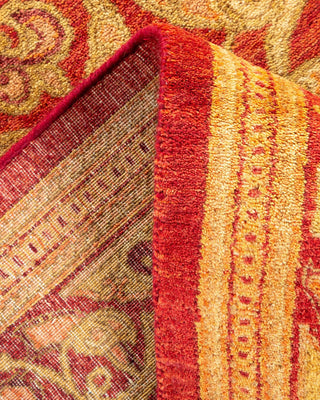 Traditional Mogul Orange Wool Area Rug 7' 10" x 10' 2" - Solo Rugs