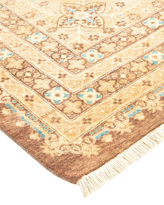 Traditional Mogul Brown Wool Area Rug 8' 3" x 10' 1" - Solo Rugs