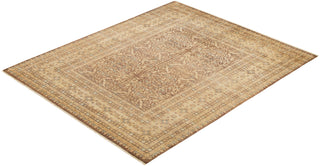 Traditional Mogul Brown Wool Area Rug 8' 3" x 10' 1" - Solo Rugs