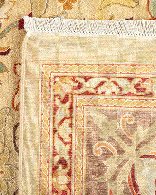Traditional Mogul Yellow Wool Area Rug 8' 1" x 10' 8" - Solo Rugs