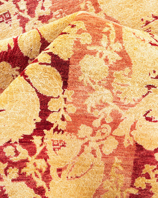 Traditional Mogul Pink Wool Area Rug 8' 3" x 10' 7" - Solo Rugs