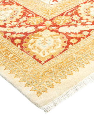 Traditional Mogul Ivory Wool Area Rug 8' 1" x 10' 0" - Solo Rugs