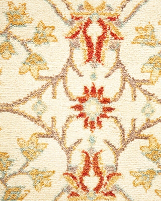 Traditional Mogul Ivory Wool Area Rug 8' 1" x 10' 0" - Solo Rugs