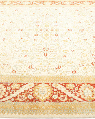 Traditional Mogul Ivory Wool Area Rug 8' 1" x 10' 0" - Solo Rugs